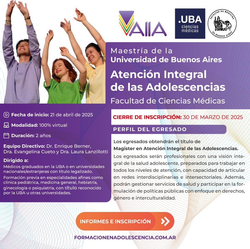MAESTRÍA UBA EN ATENCIÓN INTEGRAL DE LAS ADOLESCENCIAS