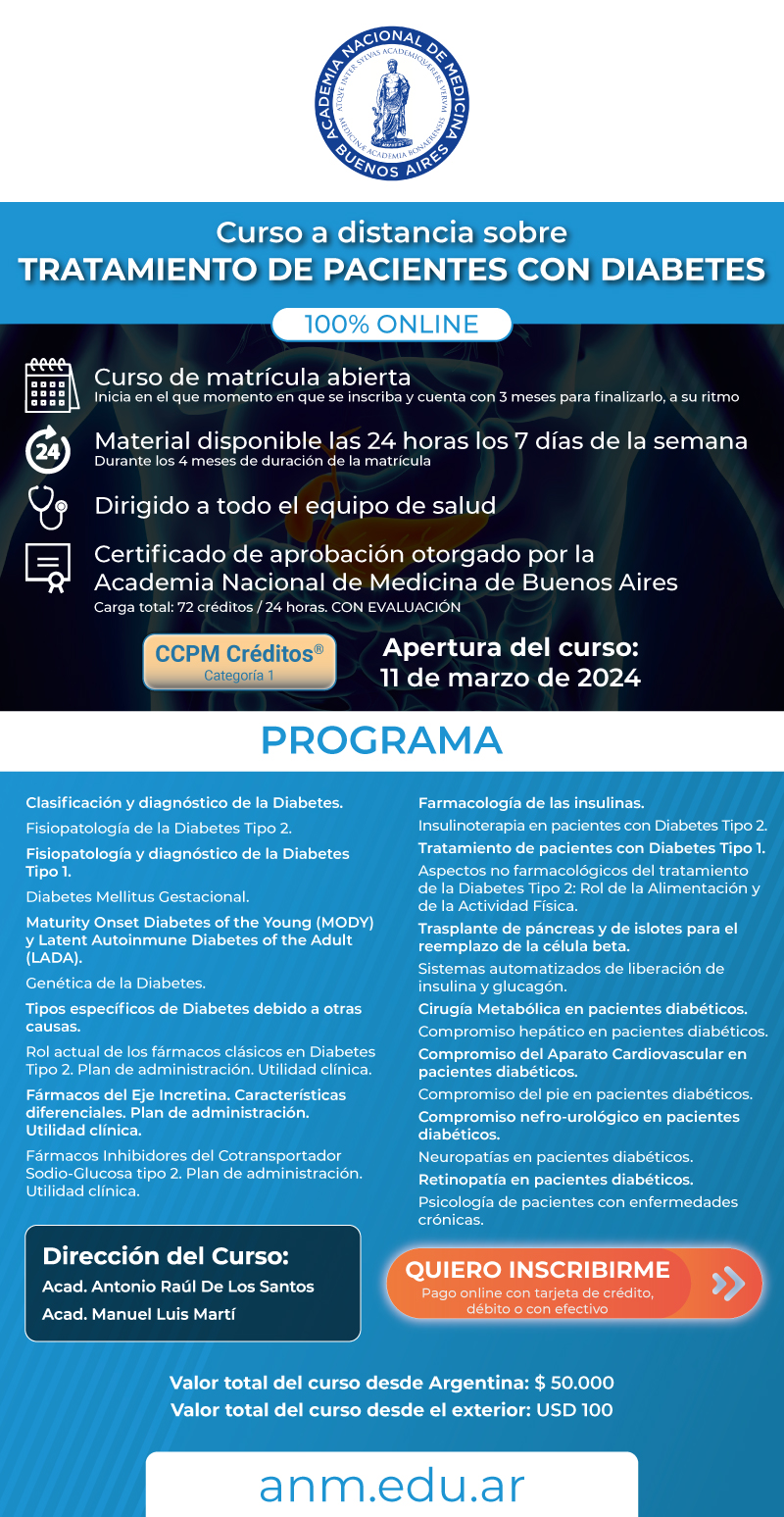 Curso a distancia sobre Tratamiento de pacientes con Diabetes