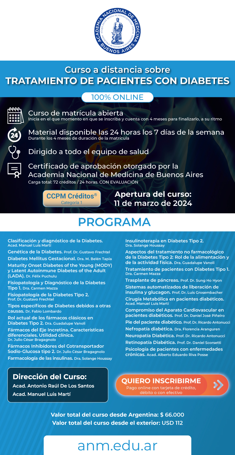 Curso a distancia sobre Tratamiento de pacientes con Diabetes