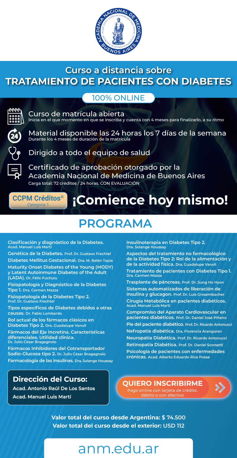 Curso a distancia sobre Tratamiento de pacientes con Diabetes