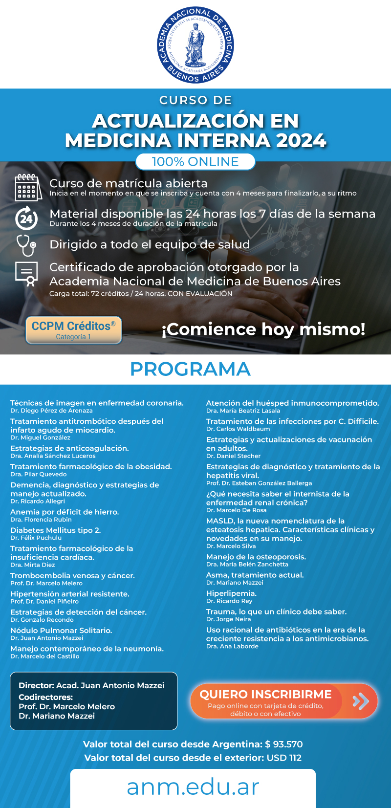 CURSO DE ACTUALIZACIÓN EN MEDICINA INTERNA 2024