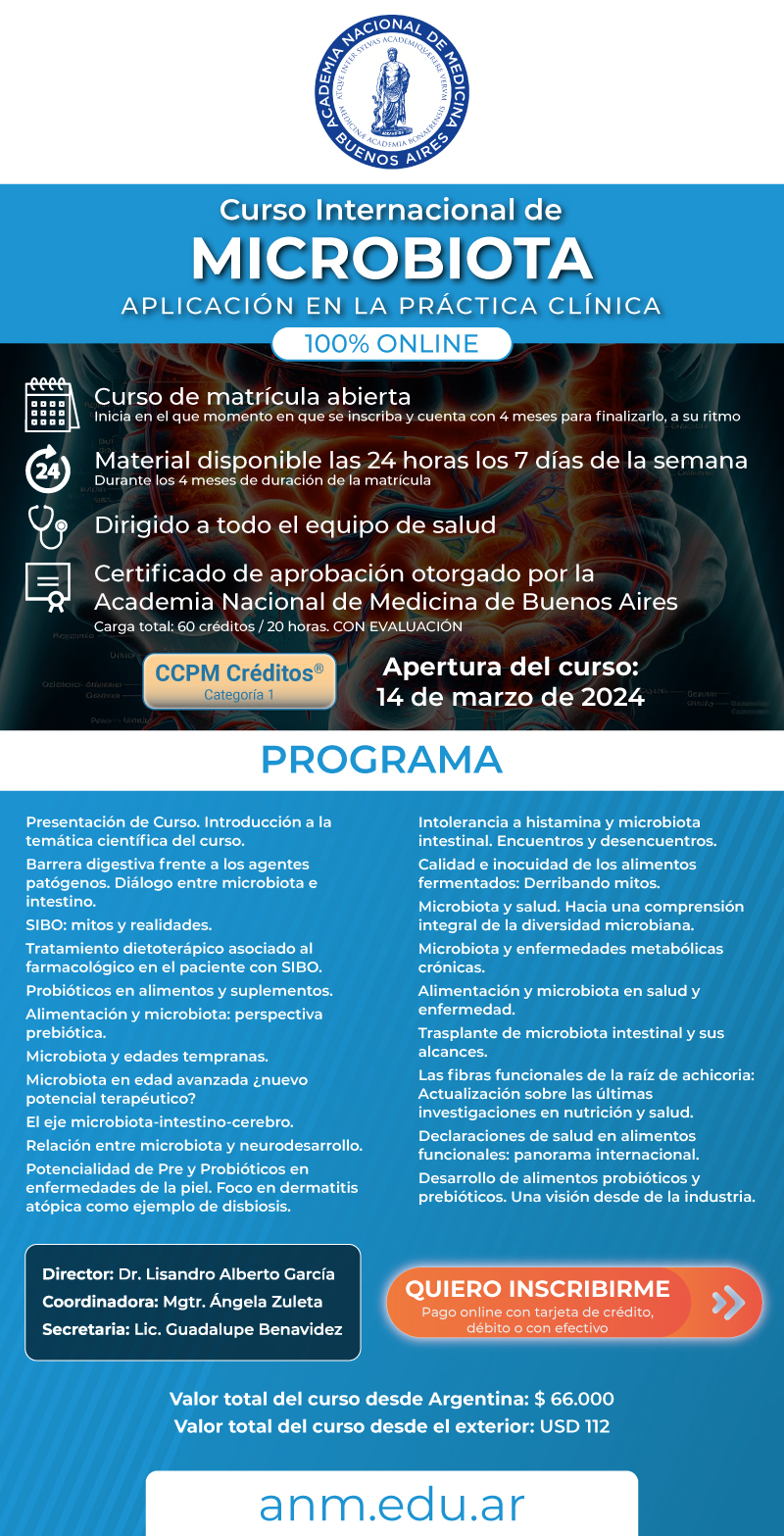 CURSO INTERNACIONAL DE MICROBIOTA