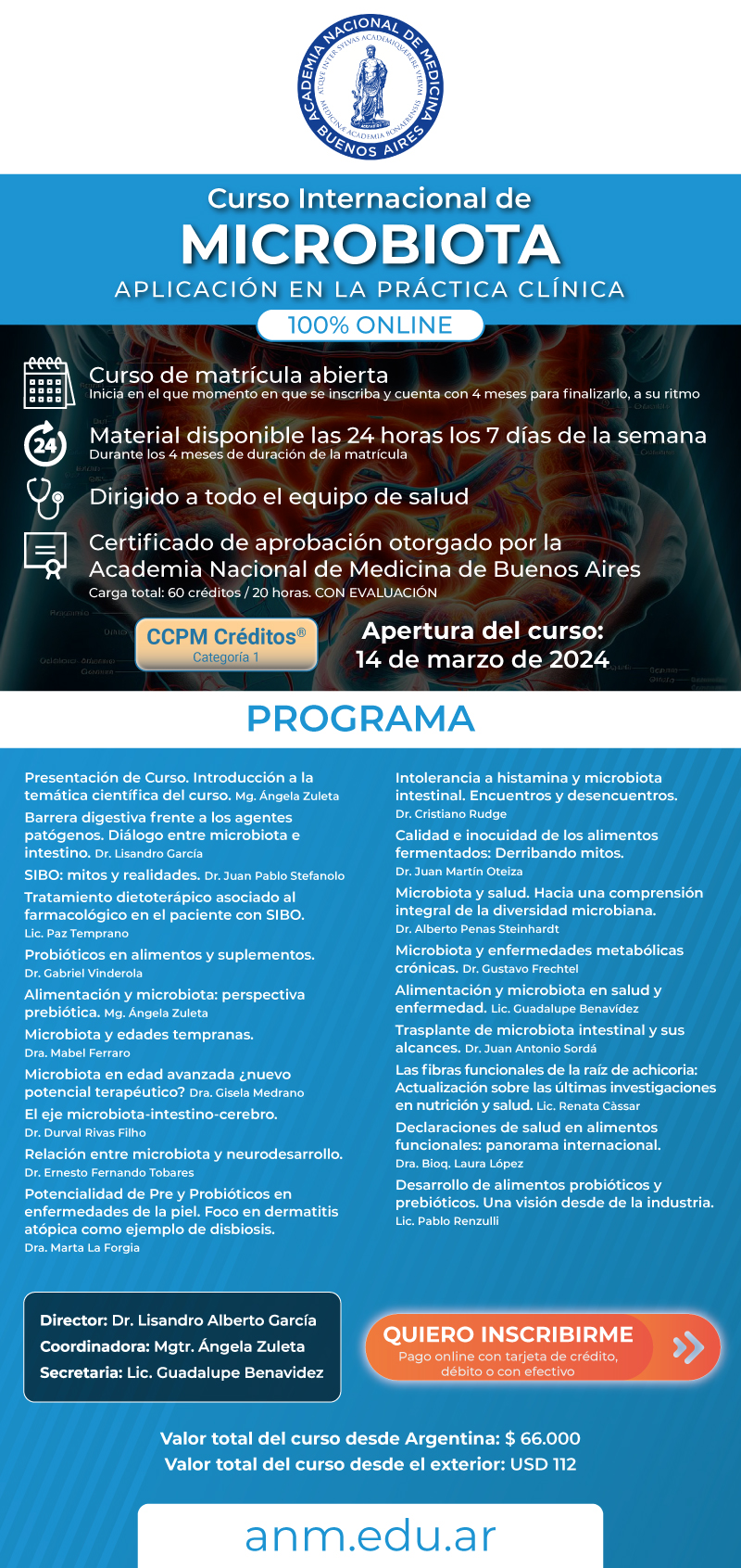 CURSO INTERNACIONAL DE MICROBIOTA