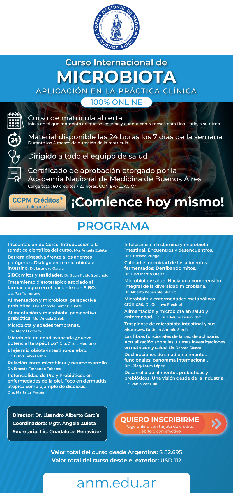 CURSO INTERNACIONAL DE MICROBIOTA