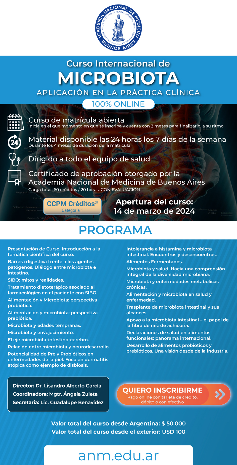 CURSO INTERNACIONAL DE MICROBIOTA