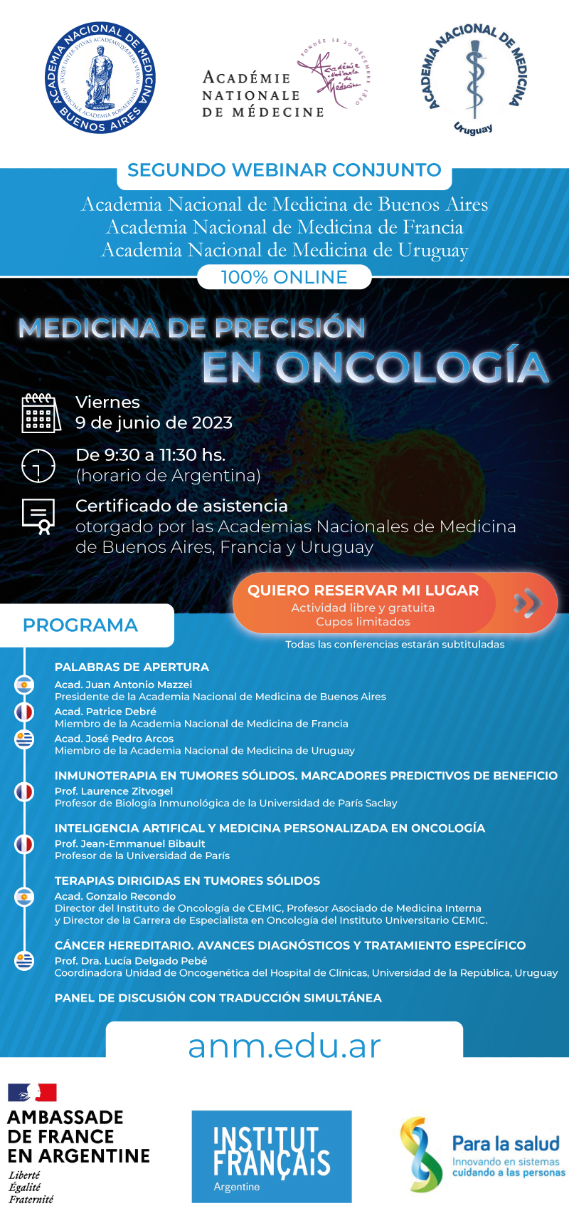 Webinar sobre Medicina de Precisión en Oncología