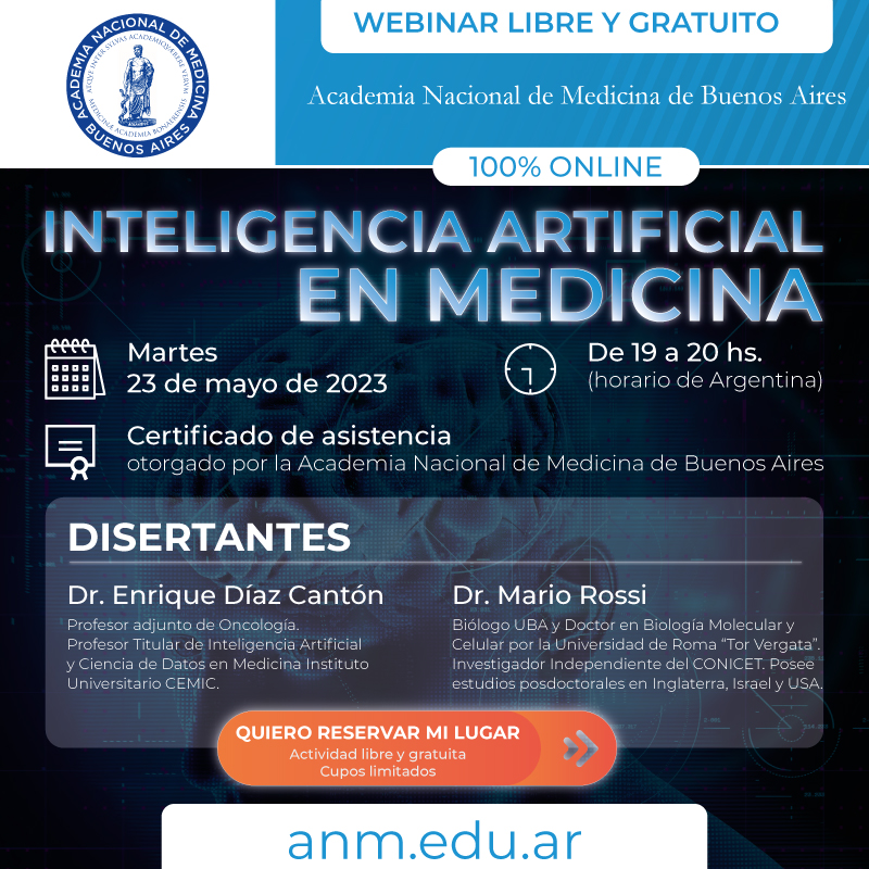 Webinar sobre Inteligencia Artificial en Medicina
