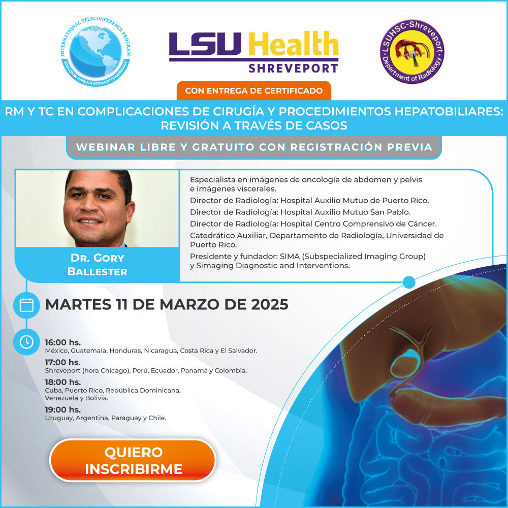 Webinar sobre RM y TC en procedimientos hepatobiliares