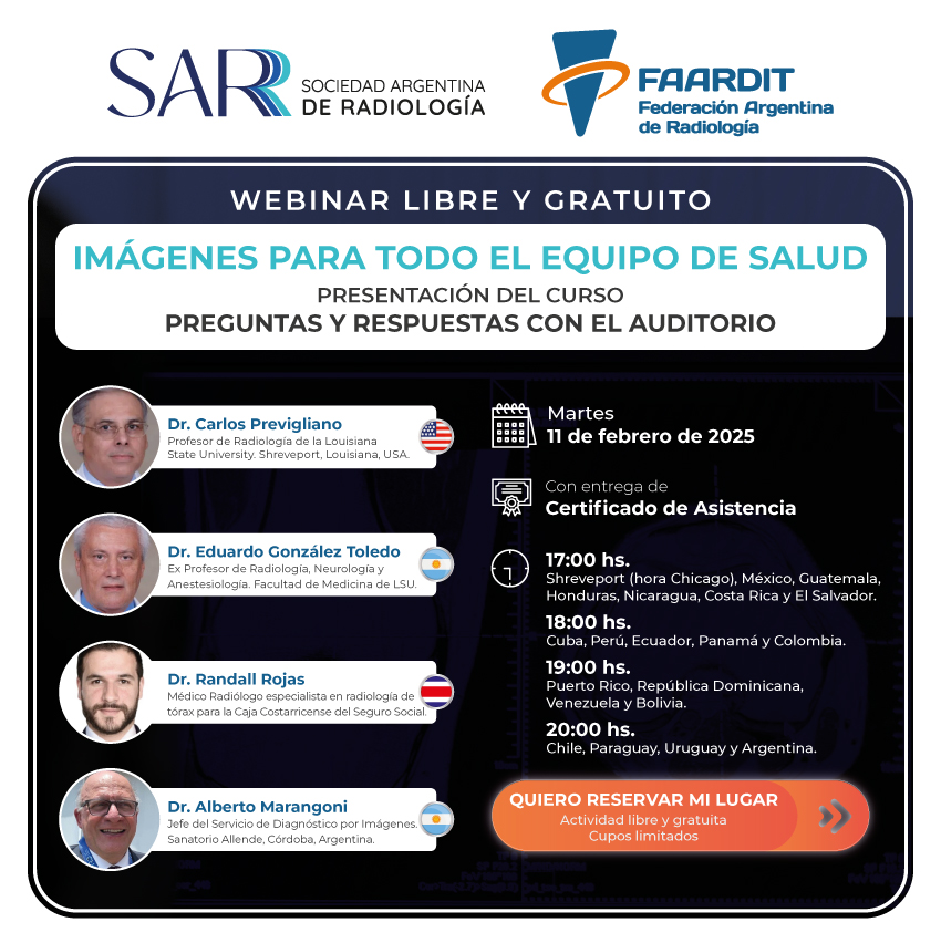 WEBINAR LIBRE Y GRATUITO: ''IMÁGENES PARA TODO EL EQUIPO DE SALUD'' 💻 11 de febrero - Con registración previa