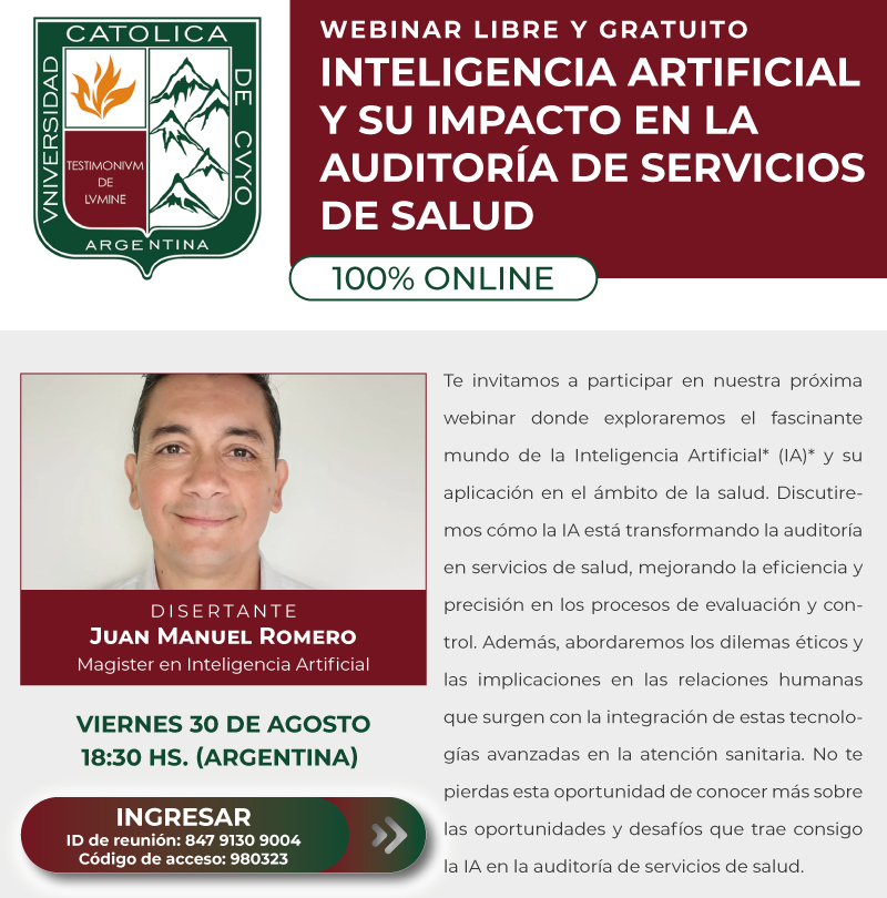 WEBINAR SOBRE AUDITORÍA EN SERVICIOS DE SALUD E IA